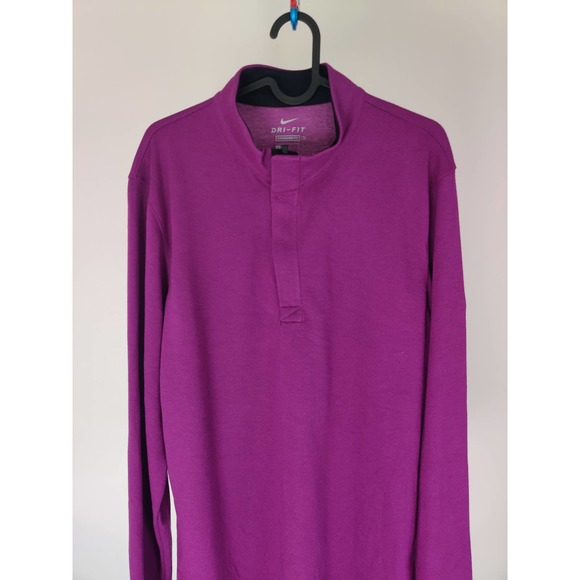 (V) Nike Dri-Fit Standard Fit Men base layer sweater sport running sz M purple - Picture 3 of 8